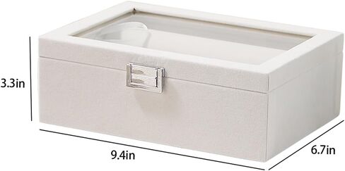 Bracelet Holder Organizer Box, Jewelry Storage Case with 2 Rods, Bangle Watch Display Tray for Women Girls (Beige) in Saudi Arabia