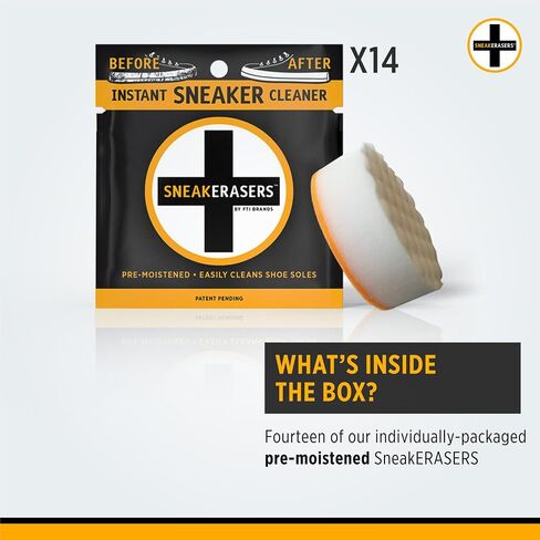 SneakERASERS Instant Sneaker Cleaner Sponge, Effective Shoe Cleaning for White Sneakers, Tennis Shoes - in Saudi Arabia