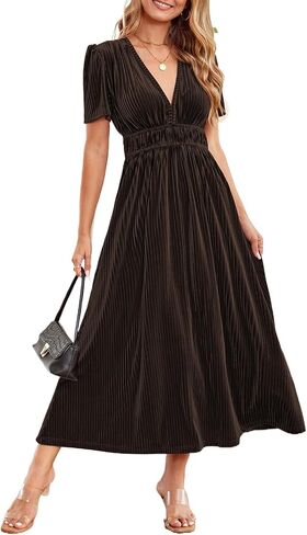 سيسياكي المرأة الرجعية V-neck Velvet Maxi Dress Great Guest Party Party Long Dresses in Kuwait
