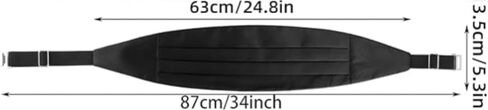1pc cummerbund ملون للرجال الأسود مع شريط قابل للتعديل لإكسسوارات سهرة مثالية لحفلات الزفاف والحفلات الراقصة والأحداث الرسمية in Saudi Arabia