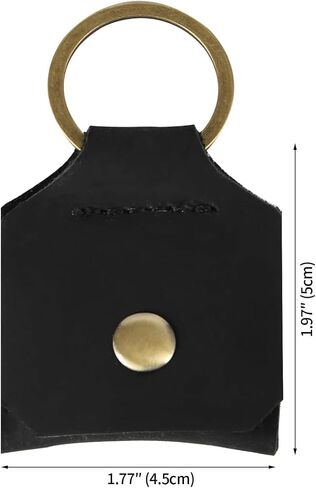 Jack&Chris Genuine Leather SD Card Holder Keychain, Anti-Shock Anti-Dust SD Card Case, Portable Camera Accessories for SD CF CFexpress Micro SD Nano SIM and Micro SIM Cards, Coffee 2 Packs in Kuwait