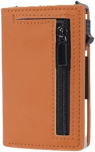 Travel Minimalist Men's Card Holder Minimalist Anti-theft Card Bag (Orange) in Saudi Arabia