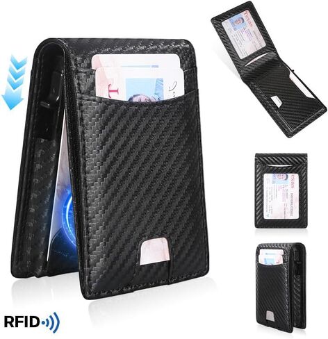 8-10 vertical multi-functional metal card bag at 20% discount, men's high-end feel, anti-magnetic and anti-theft card wallet (Urban simplicity, brown, Uniform code) in Saudi Arabia