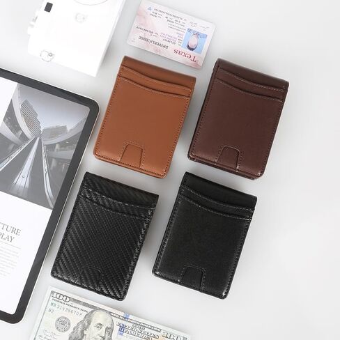 8-10 vertical multi-functional metal card bag at 20% discount, men's high-end feel, anti-magnetic and anti-theft card wallet (Urban simplicity, brown, Uniform code) in Saudi Arabia