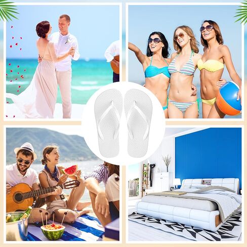 Unittype 24 Pairs Flip Flops Bulk for Wedding Guest Slippers Wedding Flip Flops with Cards Bags for Pool Beach Party in Saudi Arabia