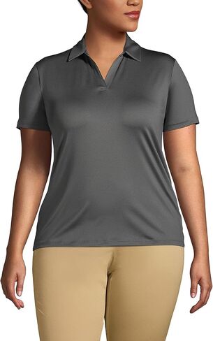 Lands' End Women's Short Sleeve Rapid Dry Sport Neck Polo Shirt in Saudi Arabia