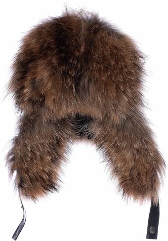Real Fox Fur Hat - Genuine Sheepskin Leather Shell, Unisex Classic Ushanka Style, Warm and Windproof for Winter in Saudi Arabia