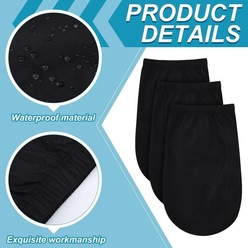 3 قطع Dreadlock Rain Cap مقاومة للماء رهبة طويلة الشعر الرهبة الرأس لف غطاء غطاء الشعر محرك السيارة للرجال النساء الأسود in Saudi Arabia