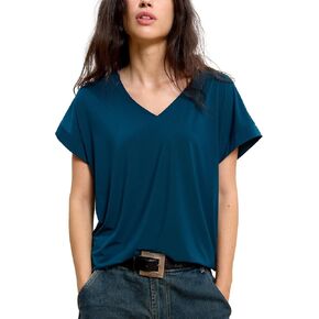 Gys Bamboo viscose t for women ، short sleve v neck tee ، tops soft pajama in Kuwait