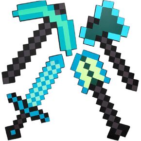 4pcs Children's Toy Weapon Playset - Sword, Axe, Pickaxe & Shovel, Excellent Gift for Holidays and Parties (4-Piece Set) in Kuwait