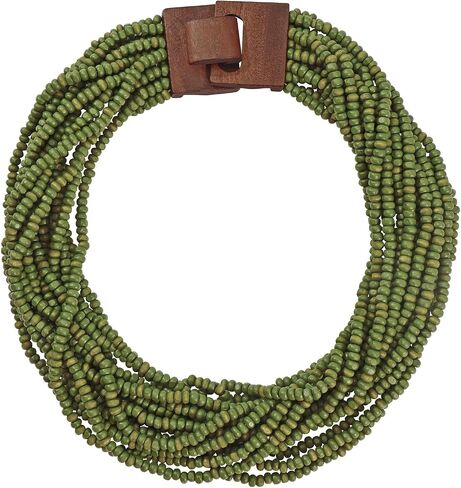 Coiris Beaded Strand Necklace for Women Boho Chunky Beaded Strand Necklace Bohemian Summer Beach Necklace Jewelry for Women(N0059-Black) in Saudi Arabia