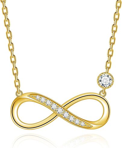 getlove Moissanite Infinity Necklace 925 Sterling Silver Moebius Circle Necklace Anniversary Love Infinity Pendant for Her Wife Birthday Eternity Jewelry Gifts in Kuwait