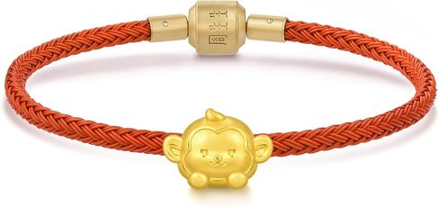 CHOW SANG SANG 999 Gold Cute Adorable Mini Chinese Zodiac Monkey Charm Bracelet for Women & Men 17cm 95967C in Saudi Arabia