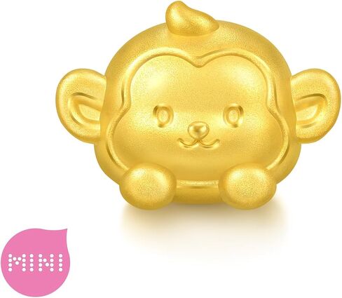 CHOW SANG SANG 999 Gold Cute Adorable Mini Chinese Zodiac Monkey Charm Bracelet for Women & Men 17cm 95967C in Saudi Arabia
