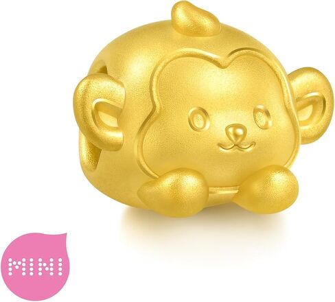 CHOW SANG SANG 999 Gold Cute Adorable Mini Chinese Zodiac Monkey Charm Bracelet for Women & Men 17cm 95967C in Saudi Arabia