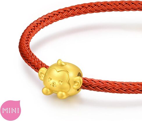 CHOW SANG SANG 999 Gold Cute Adorable Mini Chinese Zodiac Monkey Charm Bracelet for Women & Men 17cm 95967C in Saudi Arabia