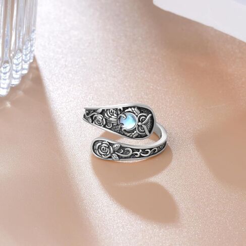 Sacred Heart of Jesus Ring 925 Sterling Silver Sacred Heart Adjustable Open Rings Christian Cross Religious Jewelry Amulet for Women Teens Girls Mom in Kuwait