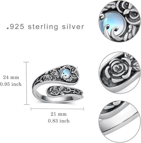 Sacred Heart of Jesus Ring 925 Sterling Silver Sacred Heart Adjustable Open Rings Christian Cross Religious Jewelry Amulet for Women Teens Girls Mom in Kuwait