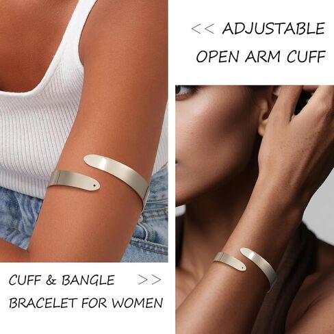 Giovanchi 5 Pieces Arm Cuff Upper Arm Band Cuff Bracelets for Women Adjustable Armband Set in Saudi Arabia