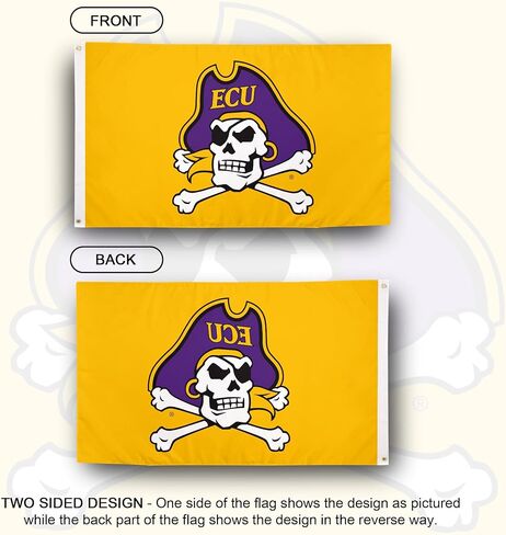 Desert Cactus East Carolina University Flag Pirates ECU Flags Banners 100% Polyester Indoor Outdoor 3x5 (Style A) in Kuwait