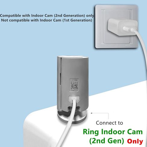 Ring 20 ft USB-A to Micro USB Power Cable for Indoor Cam (2nd Generation)- White in Saudi Arabia