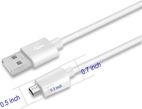 Ring 20 ft USB-A to Micro USB Power Cable for Indoor Cam (2nd Generation)- White in Saudi Arabia