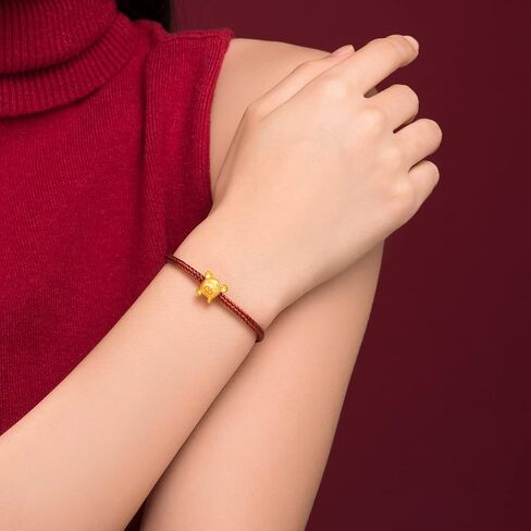 سوار ذهبي سحر 24 كيلو الصيني زودياك قابلة للتكديس حبات حيوان محظوظة قابلة للتعديل مجوهرات مجوهرات قابلة للتعديل التنين الأفعى الأفعى هدايا حقيقية للنساء 6.7 "-7.5" in Kuwait