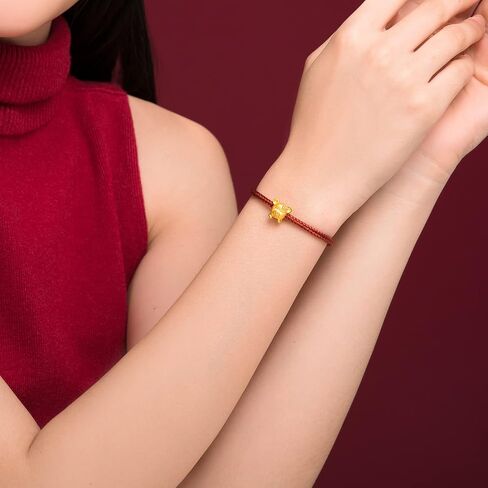 سوار ذهبي سحر 24 كيلو الصيني زودياك قابلة للتكديس حبات حيوان محظوظة قابلة للتعديل مجوهرات مجوهرات قابلة للتعديل التنين الأفعى الأفعى هدايا حقيقية للنساء 6.7 "-7.5" in Kuwait