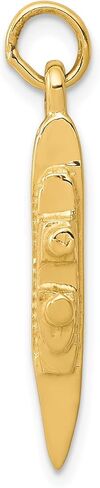 14K Gold Polished 3D Cruise Ship Charm Jewelry in Saudi Arabia