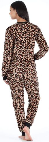 Frankie & Johnny Women's Fleece Non-Footed Onesie Loungewear Pajamas in Saudi Arabia