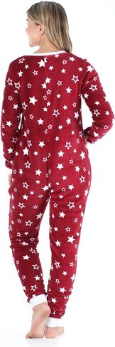 Frankie & Johnny Women's Fleece Non-Footed Onesie Loungewear Pajamas in Saudi Arabia