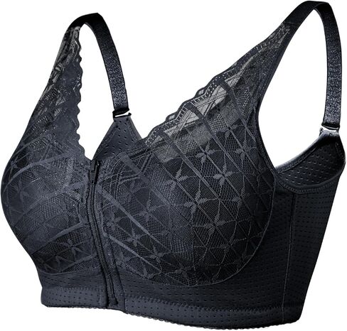Front Closure Mastectomy Bra-Zip Post-Surgery Bra with Pocket for Breast Prosthesis -Everyday Surgical Bras for Women in Kuwait