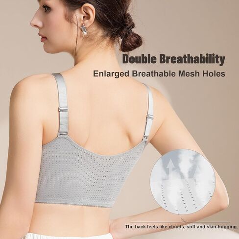 Front Closure Mastectomy Bra-Zip Post-Surgery Bra with Pocket for Breast Prosthesis -Everyday Surgical Bras for Women in Kuwait