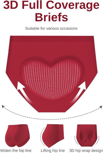 Womens Seamless Underwear High Waisted Full Coverage Briefs No Show Soft Breathable Panties 6 Pack in Kuwait