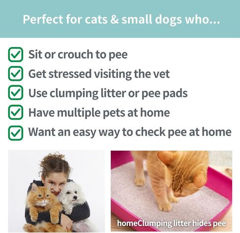 2-Sets of Urine Test Kit, Urine Collector for Dogs & Cats | Urine Collection Kit with Storage Dropper Bottles, Zipper Bag, Urine Catcher + Health Check-ups for Pets in Saudi Arabia