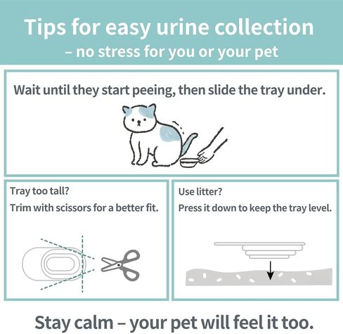 2-Sets of Urine Test Kit, Urine Collector for Dogs & Cats | Urine Collection Kit with Storage Dropper Bottles, Zipper Bag, Urine Catcher + Health Check-ups for Pets in Saudi Arabia
