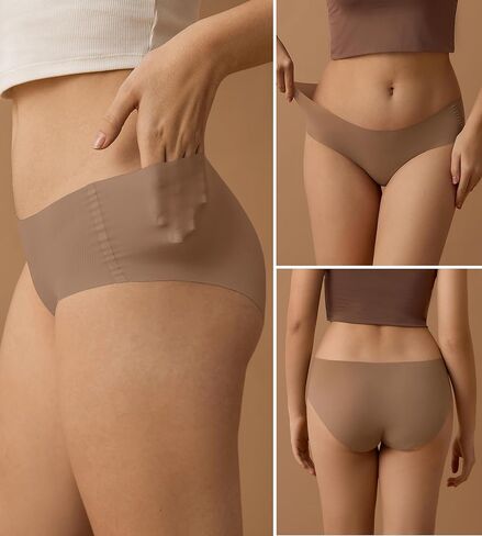 SHARICCA Womens Seamless Underwear No Show Hipster Panties Invisible Lightweight Nuage Bikinis Briefs Microfiber Pack in Saudi Arabia