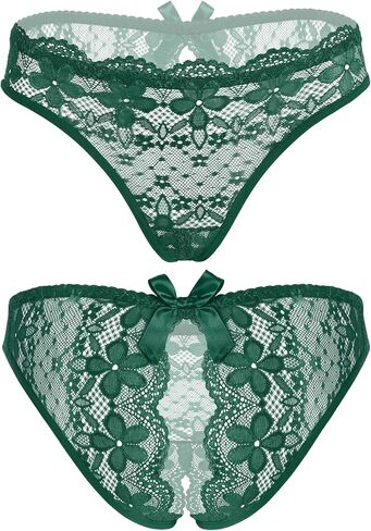 ملخصات دانتيل من Avidlove Women Lace Lace Sexy Hollow Out Bow Steeldear 1-4 Pack in Saudi Arabia