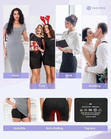Yadifen Shapearear للنساء التحكم في البطن ، شورتات الجسم في منتصف الخصر بعقب رفع ملابس طبية سلسة تحت الفساتين in Kuwait