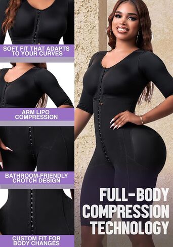 انتزع الجسم فاجاس كولومبيانا | Faja Shapwear للنساء مع الأكمام | المرحلة 1 فاجا بعد الجراحة BBL & Lipo 360 in Kuwait