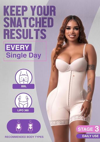 Snatched Body Stage 3 Strapless Faja High Compression | Shapewear Bodysuits for Women | Fajas Colombianas Moldeadoras in Saudi Arabia