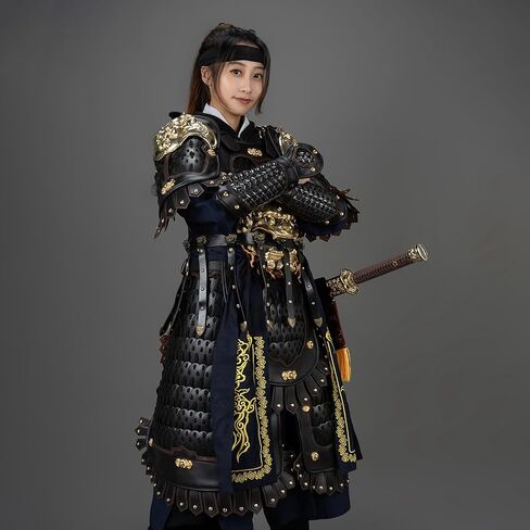 Tactical Samurai Armor, Pauldron Skirt Crotch Protector Chinese Outfits for High Rank (Customizable) in Saudi Arabia