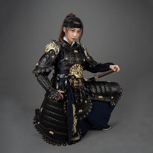 Tactical Samurai Armor, Pauldron Skirt Crotch Protector Chinese Outfits for High Rank (Customizable) in Saudi Arabia