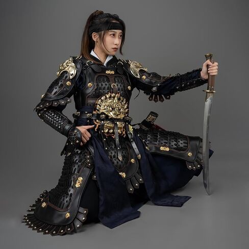 Tactical Samurai Armor, Pauldron Skirt Crotch Protector Chinese Outfits for High Rank (Customizable) in Saudi Arabia