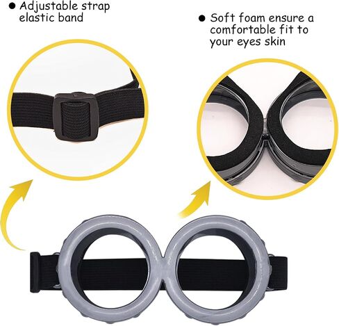3pcs هالوين أزياء أصفر الملحقات ، نظارات steampunk نظارات النظارات/القفازات السوداء/قبعة قبعة صغيرة للبالغين الرجال cosplay حفلة عيد ميلاد عيد ميلاد in Kuwait