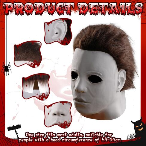 Michael Myers Mask,Halloween Horror Masquerade Cosplay Party Mask,MyersCostume Accessory for Cosplay in Saudi Arabia
