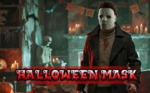 Michael Myers Mask,Halloween Horror Masquerade Cosplay Party Mask,MyersCostume Accessory for Cosplay in Saudi Arabia
