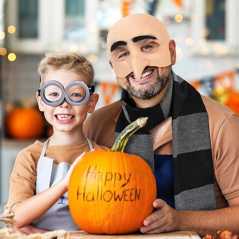 3Pcs Halloween Costume for Adult, 2025 Bald Cap for Men Halloween Black Gray Striped Scarf and Mesh Wig Cap,Cosplay Classic Characters Party Set in Saudi Arabia