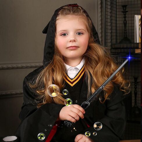 Light Up Wizard Magic Wands - 12PCS Illuminating Sound Witch Toy Wand Set with 12 Invitation Cards & Envelopes - for Kids Party Birthday Gifts, Mixed in Saudi Arabia