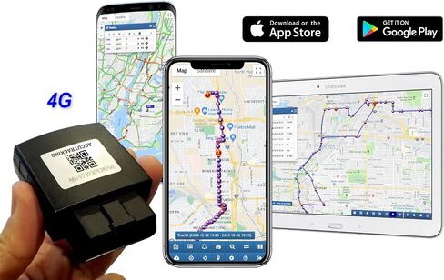 AccuTracking Solar GPS Tracker, 12,000mAh Long Lasting Battery, Magnetic, Heavy Duty, Large Panel, IP67 Waterproof, Trucks, Trailers, Equipment, RV, 4G LTE Worldwide, Subscription Needed in Saudi Arabia